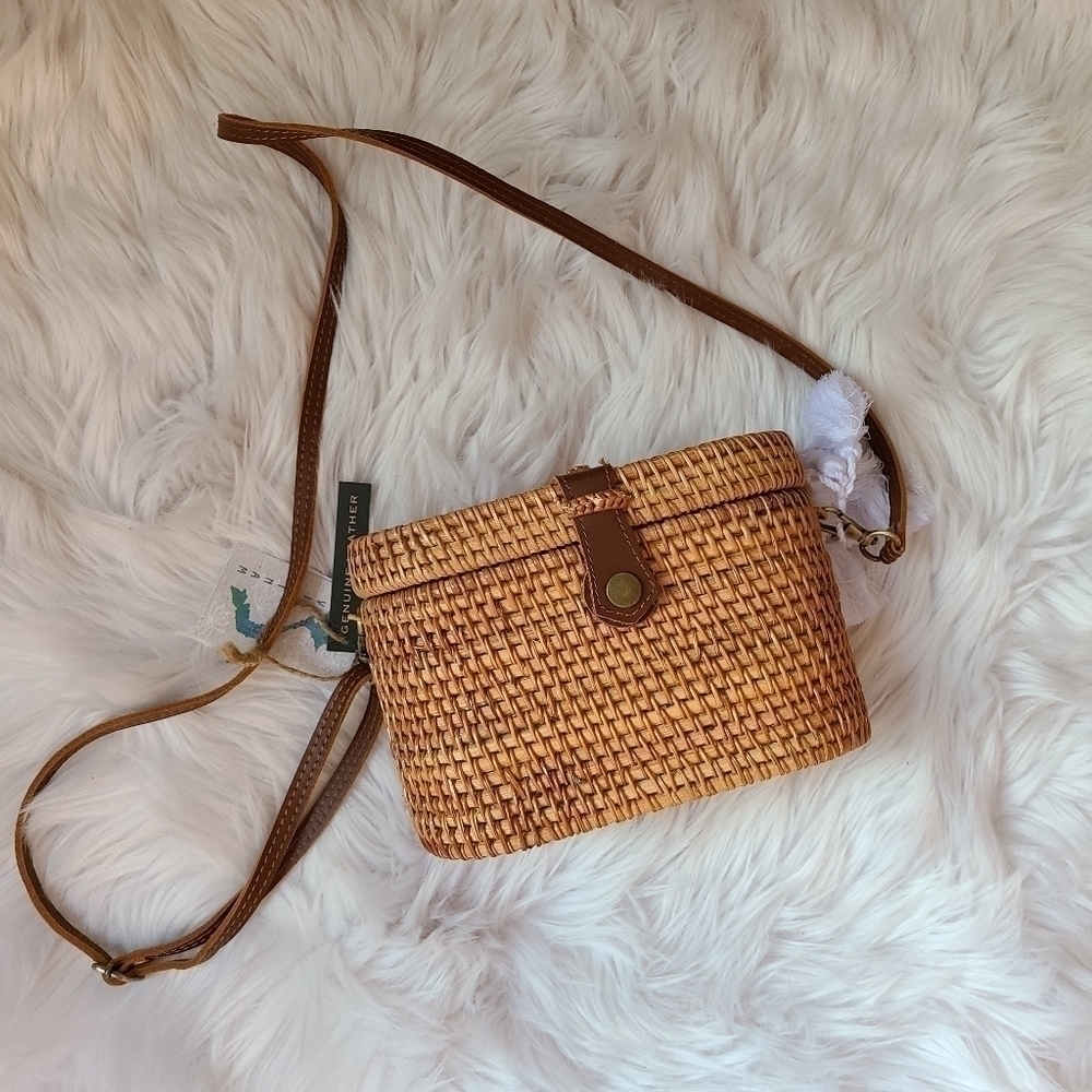 Rattan hand crafted Crossbody